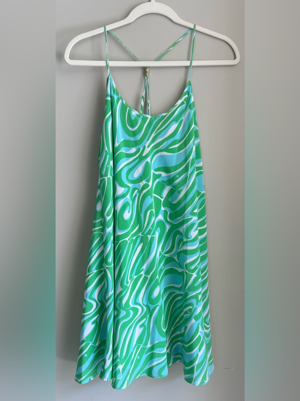 Lilly Pulitzer Maisy Blue/Green Silk Dress- Size M - Picture 4 of 6